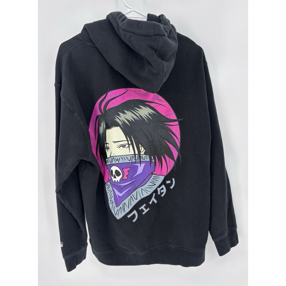 Rare Official Hunter X Hunter Hypland Feitan Graphic Black Hoodie Unisex Size M